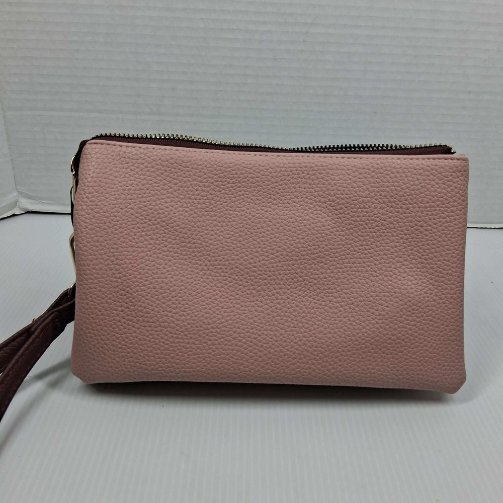 Kedzie Eclipse Wallet Crossbody Bag Wine Blush Pink Vegan Leather KDZECC-WIN NEW